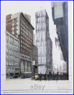 Javacheff Christo-Wrapped Building Times Square-2004 Mixed Media-SIGNED