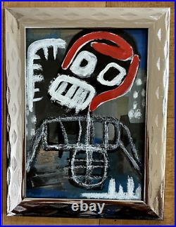 Jean-Michel BASQUIAT Mixed Media Painting Untitled Primitivism