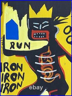 Jean-Michel Basquiat (Handmade) Drawing mixed media on paper signed & stamped