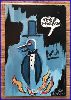 Jean-Michel Basquiat Original Mixed Media Painting Frozen