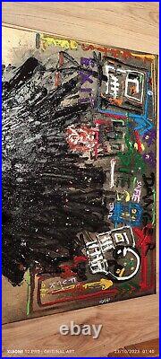 Jean Michel Basquiat Painting Oil / Mixed Media. Tribute and Influence of J M B