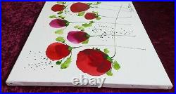 Jean Picton Poppies Original Mixed Media Painting on Canvas 24x19.5 Flowers 7