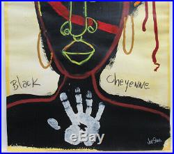 Joe Sam Mixed Media Black Cheyenne Listed African-American Artist