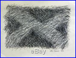 John Edwards (1938-2009) Signed Monochrome, Mixed Media Abstract Design 1975