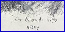 John Edwards (1938-2009) Signed Monochrome, Mixed Media Abstract Design 1975