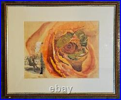 John Henderson Framed Signed Mixed Media Collage The Rose & The Gentleman