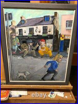 John Johnstone Original Painting''Outside The Anchor Broughty Ferry Dundee