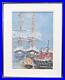 Julia Finzel Original Mixed Media Brixham Harbour Scene Devon / Tallships