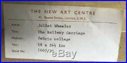 Juliet A Wheeler Fabric Patch Work Art Collage painting The Railway Carriage