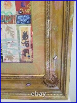 Justin Coppersmith Asian Fusion Mixed Media Embellished Painting