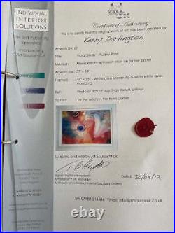 Kerry Darlington Original Mixed Media Floral Study Purple Rose