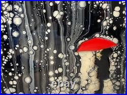 Kevin Bandee Original Mixed Media Artwork'The Red Umbrella'