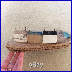 Kirsty Elson Driftwood Harbour Scene Signed
