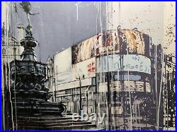 Kris Hardy (b. 1978) Original Mixed-media Painting Of Piccadilly Circus In London