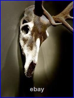 Large 12 Sika Deer Skull Encrusted With Over 3500 Swarovski Crystals Taxidermy