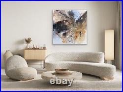 Large Contemporary ABSTRACT CANVAS 90 x 90cm PAINTING Using Mixed Media Original