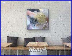 Large Contemporary ABSTRACT CANVAS PAINTING Mixed Media & Textured 90 x 90cm