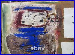 Lester Epstein Rare 1960 Abstract Ptg Noted New Orleans Bohemian Artist and Poet