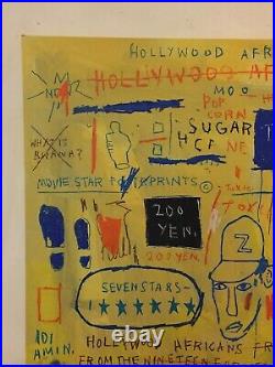 Lg Basquiat Style Handmade Abstract Expressionist POP Art Replica Study Painting