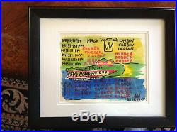 Listed Jean-Michel Basquiat Original Mixed Media Drawing. Marker and Paint