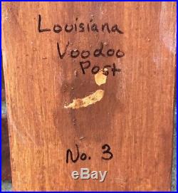 Louisiana Artist Clyde Connell Voodoo Totem Sculpture. Signed. 1989