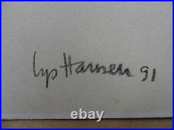 Lys Hansen B1936 Rare Original Signed Mixed Media Painting'pleasure Jar' 1991