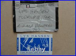 Lys Hansen B1936 Rare Original Signed Mixed Media Painting'pleasure Jar' 1991