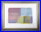 M. B. Signed & Framed Contemporary Mixed Media, Mauve and Blue