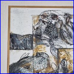 M. Sivanesan (India, 1940-2015) Signed Mixed Media Abstract Portrait