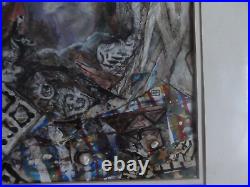 Margaret Hughes Original Painting Portrait Of A Woman and a Man, framed signed