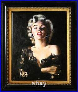 Marilyn monroe Portrait Bild Echte Handarbeit Rahmen Öl Gemälde Bilder G17366