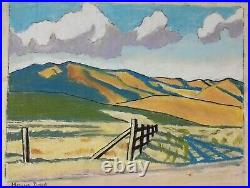 Maynard Dixon Drawing on paper (Handmade) signed and stamped mixed media
