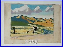 Maynard Dixon Drawing on paper (Handmade) signed and stamped mixed media