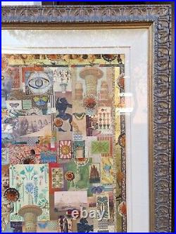 Melanie Boone Huge Original Mixed-media Collage Egyptian Eastern Antiquity Theme