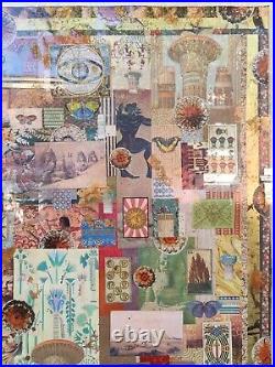 Melanie Boone Huge Original Mixed-media Collage Egyptian Eastern Antiquity Theme