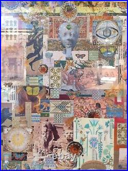 Melanie Boone Huge Original Mixed-media Collage Egyptian Eastern Antiquity Theme