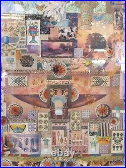 Melanie Boone Huge Original Mixed-media Collage Egyptian Eastern Antiquity Theme