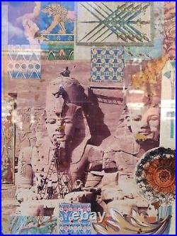 Melanie Boone Huge Original Mixed-media Collage Egyptian Eastern Antiquity Theme