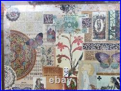 Melanie Boone (usa) Mixed-media Antiquity Theamed Collage, Signed, Gilt Framed