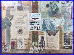 Melanie Boone (usa) Mixed-media Antiquity Theamed Collage, Signed, Gilt Framed