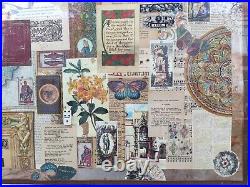 Melanie Boone (usa) Mixed-media Antiquity Theamed Collage, Signed, Gilt Framed