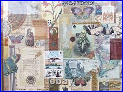 Melanie Boone (usa) Mixed-media Antiquity Theamed Collage, Signed, Gilt Framed