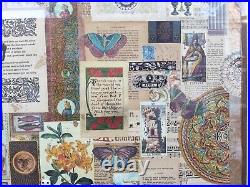 Melanie Boone (usa) Mixed-media Antiquity Theamed Collage, Signed, Gilt Framed