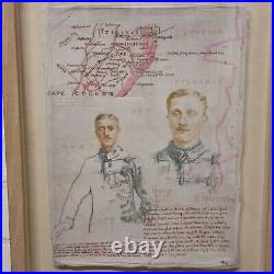 Michael Stennett Signed Mixed Media Painting Painting/ Drawing Military Officer