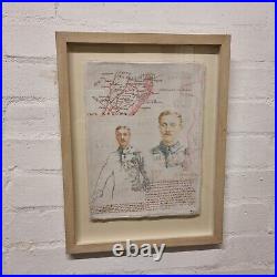 Michael Stennett Signed Mixed Media Painting Painting/ Drawing Military Officer