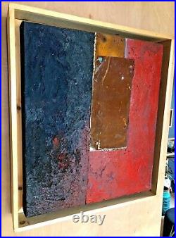 Mid 20th Century Abstract Mixed Media & Oil on Board