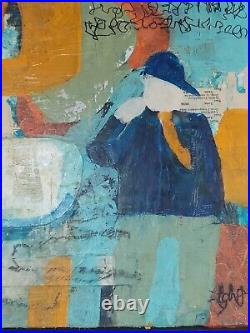 Mixed Media Collage Art figureabstract