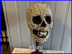 Mixed Media Skull On Stand (Reduced)