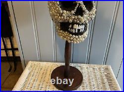 Mixed Media Skull On Stand (Reduced)