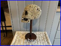 Mixed Media Skull On Stand (Reduced)